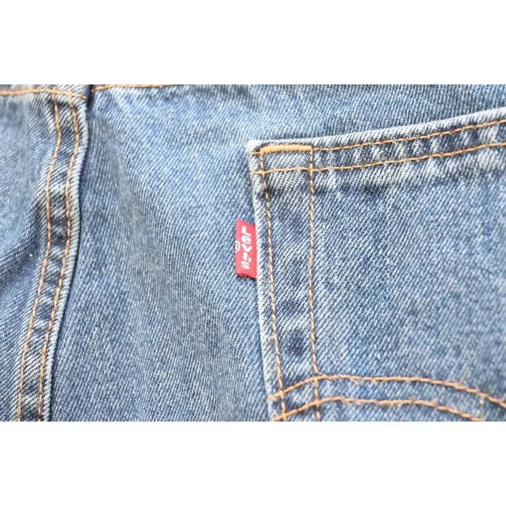 Levi's‎ 505 Regular Fit Straight Blue Rugged Denim Jeans Mens Size 38 x 30